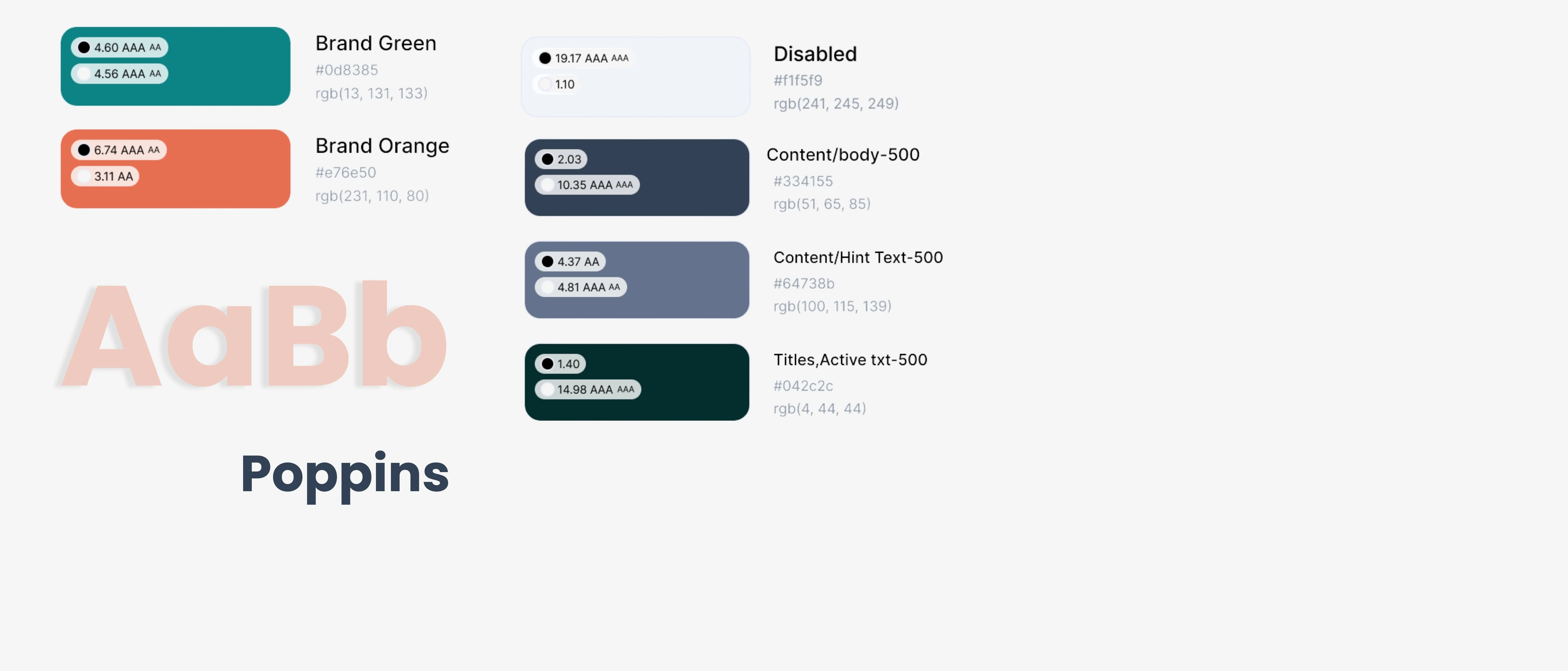 Design system colors and type